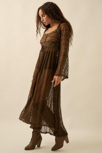 Wishful Dreaming Sheer Lace Layering Midi Dress - ShopPromesa