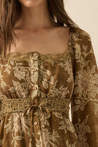 Garden Song Floral Button-Front Tiered Maxi Dress - ShopPromesa