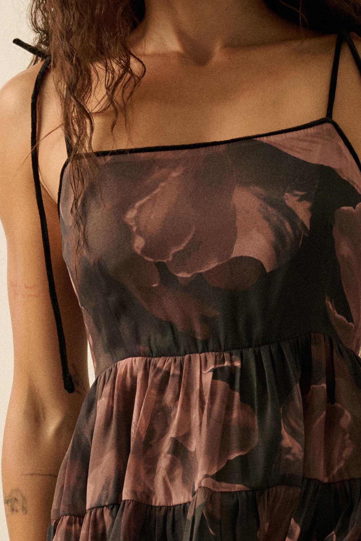 Decadent Blooms Floral Organza Midi Dress - ShopPromesa