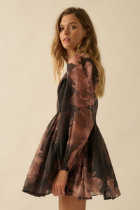 Scrumptious Bouquet Floral Organza Mini Dress - ShopPromesa