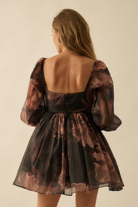 Scrumptious Bouquet Floral Organza Mini Dress - ShopPromesa