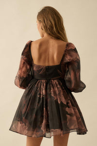 Scrumptious Bouquet Floral Organza Mini Dress - ShopPromesa