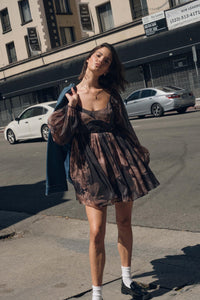 Scrumptious Bouquet Floral Organza Mini Dress - ShopPromesa