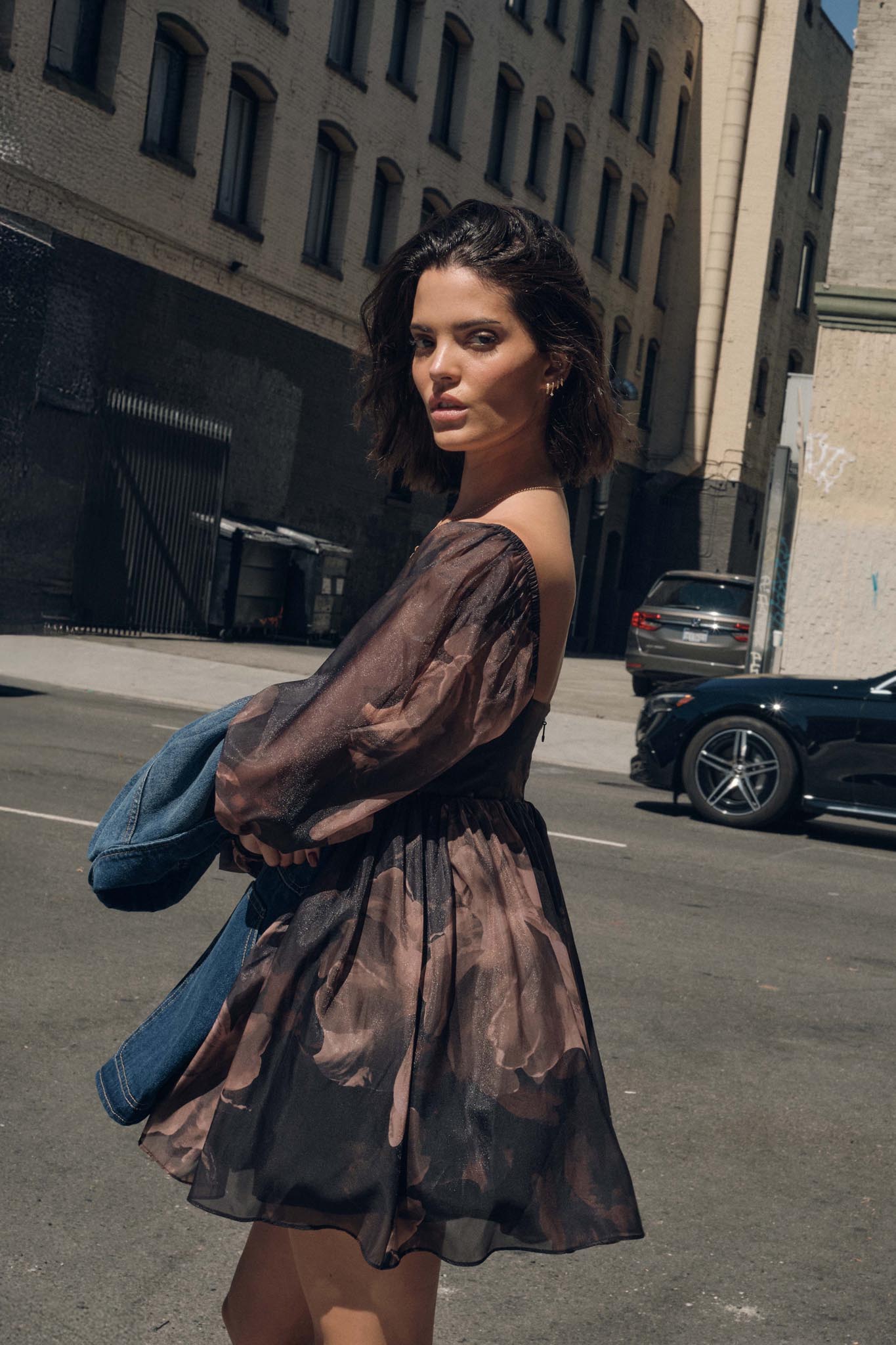 Scrumptious Bouquet Floral Organza Mini Dress - ShopPromesa