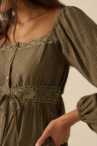 Love Song Striped Button-Front Tiered Maxi Dress - ShopPromesa