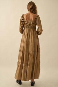 Love Song Striped Button-Front Tiered Maxi Dress - ShopPromesa