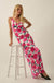 Watercolor Blossoms Floral Crepe Maxi Slip Dress - ShopPromesa