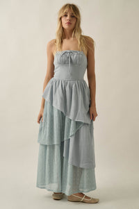 Love Freely Tiered Cotton Gauze and Lace Maxi Dress - ShopPromesa