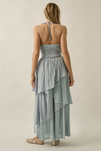 Love Freely Tiered Cotton Gauze and Lace Maxi Dress - ShopPromesa