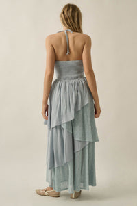 Love Freely Tiered Cotton Gauze and Lace Maxi Dress - ShopPromesa