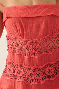 Play Date Lace-Inset Cotton Gauze Mini Dress - ShopPromesa