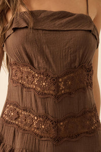 Play Date Lace-Inset Cotton Gauze Mini Dress - ShopPromesa