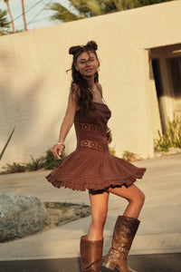 Play Date Lace-Inset Cotton Gauze Mini Dress - ShopPromesa