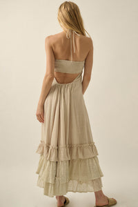 Roaming Free Cotton Gauze and Lace Maxi Dress - ShopPromesa