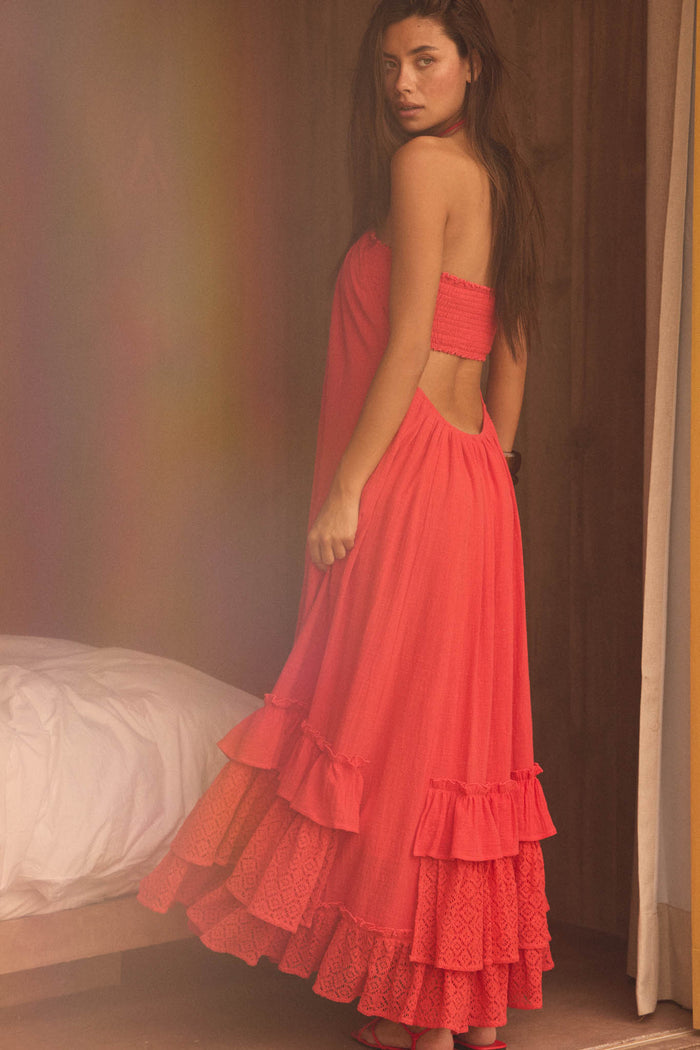 Roaming Free Cotton Gauze and Lace Maxi Dress - ShopPromesa