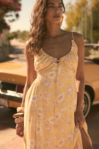 Cherished Blossoms Floral Crepe Halter Maxi Dress - ShopPromesa