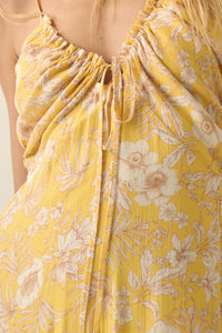 Cherished Blossoms Floral Crepe Halter Maxi Dress - ShopPromesa