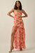 Citrine Garden Floral Chiffon Strapless Maxi Dress - ShopPromesa