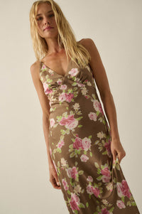 Sweetest Rose Floral-Print Satin Maxi Slip Dress - ShopPromesa
