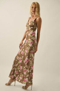 Sweetest Rose Floral-Print Satin Maxi Slip Dress - ShopPromesa