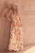 Golden Blooms Floral Tie-Back Halter Maxi Dress - ShopPromesa