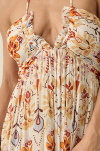 Rare Blooms Floral Medallion-Print Halter Maxi Dress - ShopPromesa