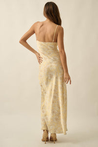 Darling Daisy Floral Satin Maxi Slip Dress - ShopPromesa