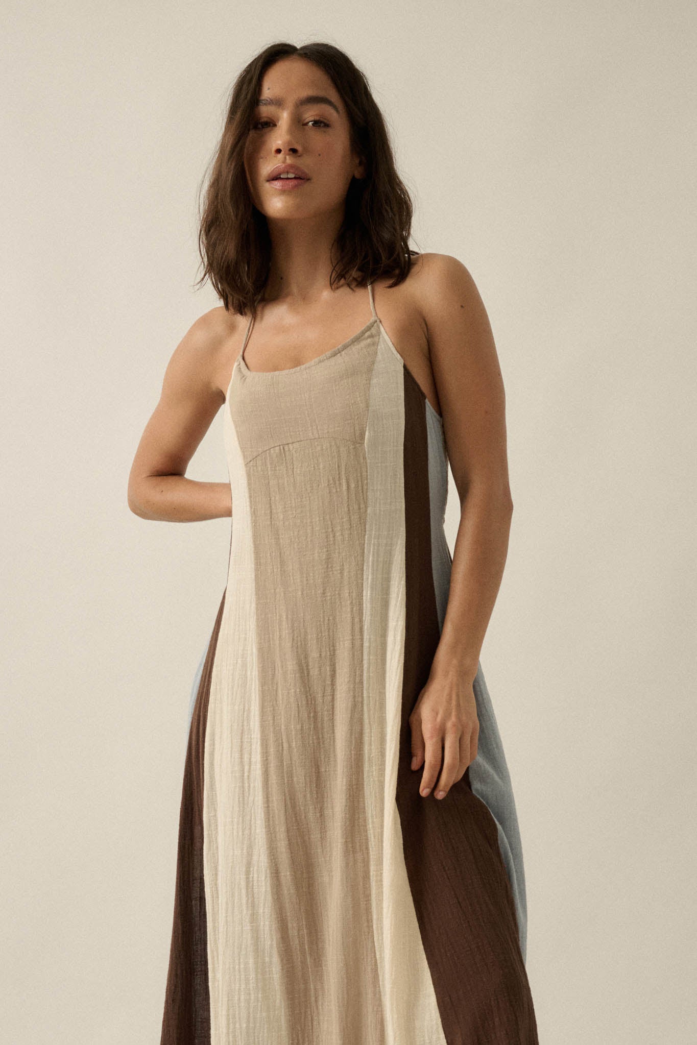 gauze maxi dress Shadow plaid textured gauze maxi dress coco + jaimeson