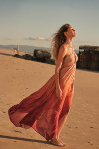 Shades of Summer Ombre Tie-Back Halter Maxi Dress - ShopPromesa