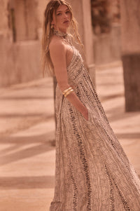 Just Wander Abstract-Print Tie-Back Halter Maxi Dress - ShopPromesa