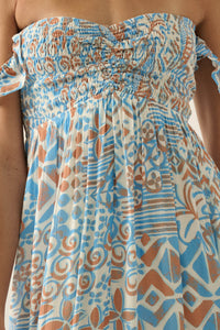 Fellow Voyager Batik-Print Off-Shoulder Maxi Dress - ShopPromesa