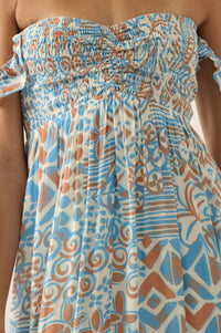Fellow Voyager Batik-Print Off-Shoulder Maxi Dress - ShopPromesa