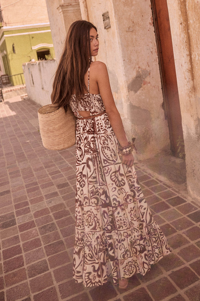 Nomad Life Abstract Floral-Print Button Maxi Dress - ShopPromesa