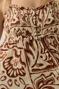 Nomad Life Abstract Floral-Print Button Maxi Dress - ShopPromesa
