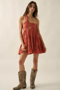 Summer Romance One-Shoulder Tiered Ruffle Mini Dress - ShopPromesa