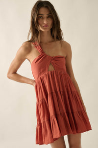 Summer Romance One-Shoulder Tiered Ruffle Mini Dress - ShopPromesa