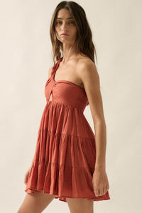 Summer Romance One-Shoulder Tiered Ruffle Mini Dress - ShopPromesa