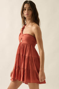 Summer Romance One-Shoulder Tiered Ruffle Mini Dress - ShopPromesa