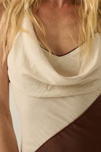 Second to None Colorblock Cowl-Neck Maxi Dress - ShopPromesa