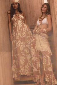 Maui Wowie Tropical-Print Tie-Back Halter Maxi Dress - ShopPromesa