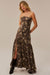Slow Dance Floral Satin Strapless Maxi Dress - ShopPromesa