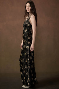Dancing in Dreams Floral Satin Maxi Slip Dress - ShopPromesa