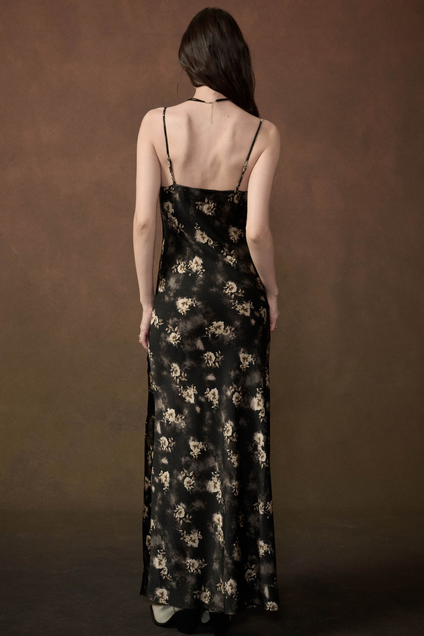 Dancing in Dreams Floral Satin Maxi Slip Dress - ShopPromesa