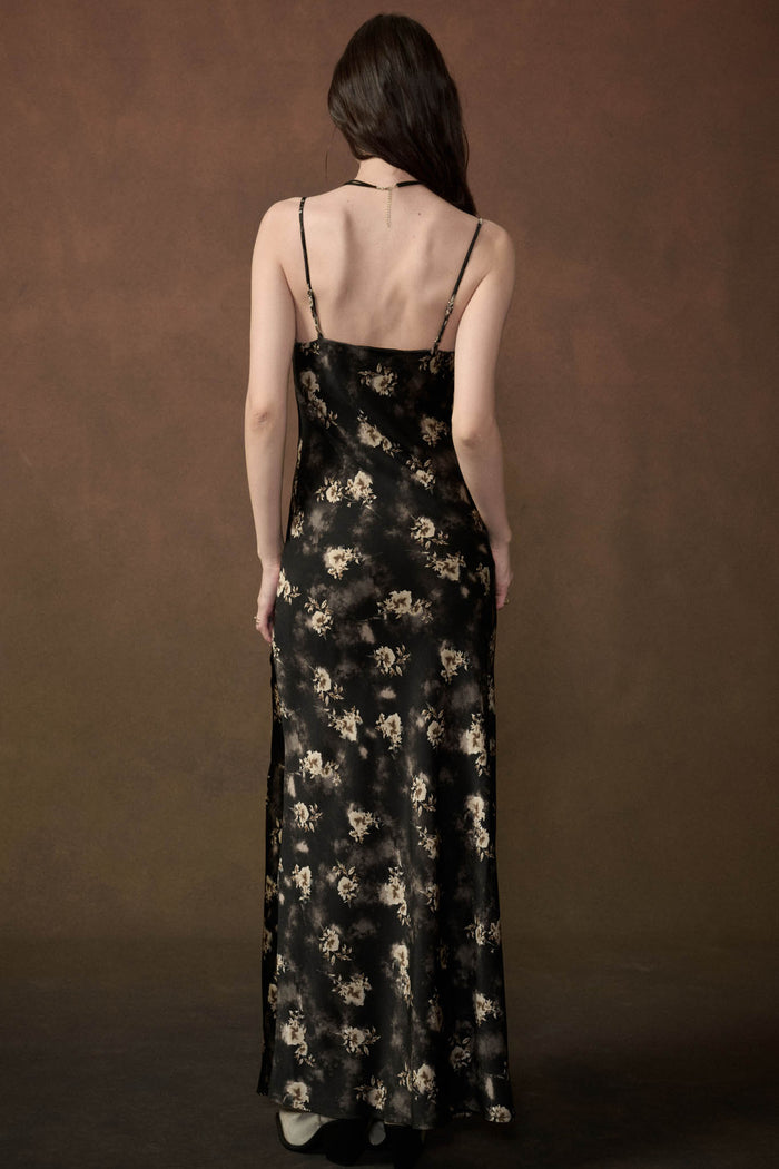 Dancing in Dreams Floral Satin Maxi Slip Dress - ShopPromesa