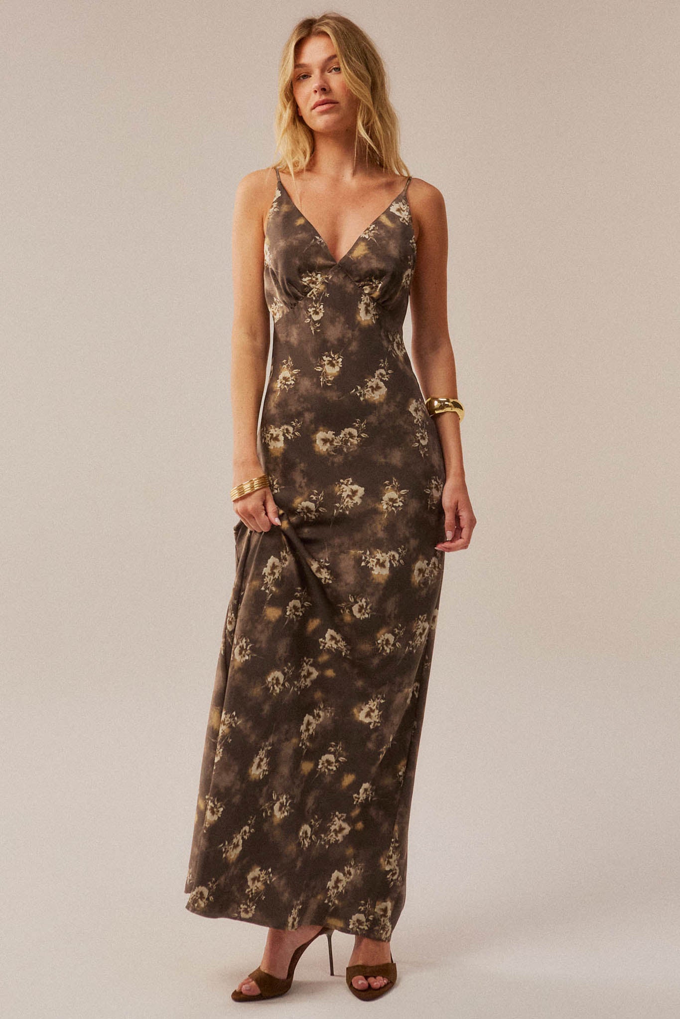 Dancing in Dreams Floral Satin Maxi Slip Dress - ShopPromesa