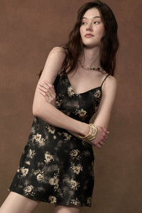 Dance with Me Floral Satin Mini Slip Dress - ShopPromesa