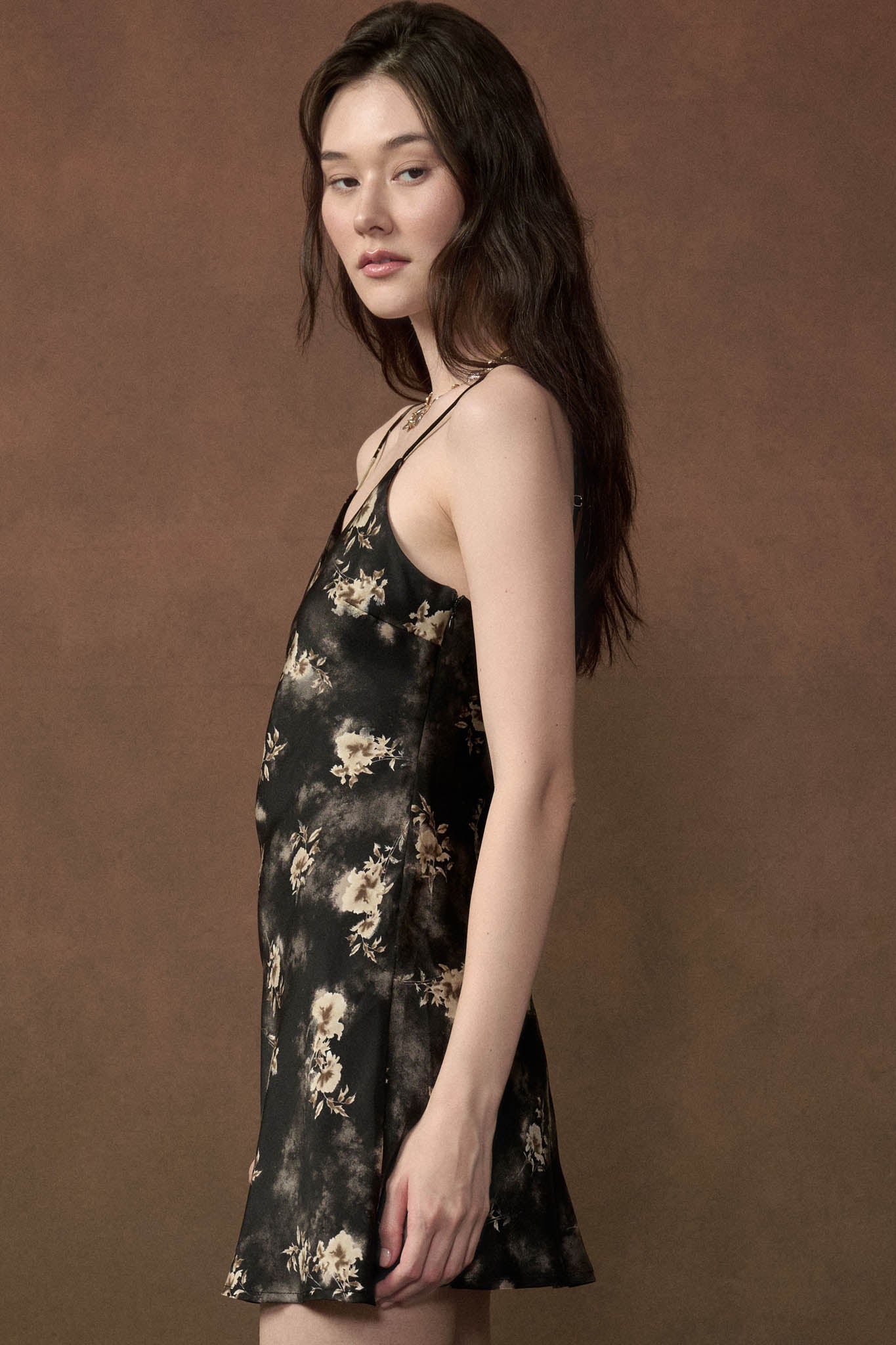 Dance with Me Floral Satin Mini Slip Dress - ShopPromesa