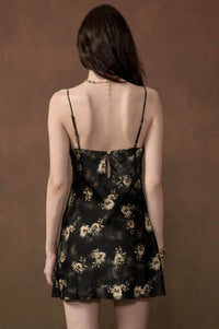 Dance with Me Floral Satin Mini Slip Dress - ShopPromesa