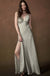 Clair de Lune Moon-Print Satin Maxi Slip Dress - ShopPromesa