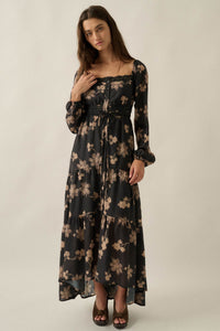 Timeless Romance Floral Button-Up Maxi Prairie Dress - ShopPromesa